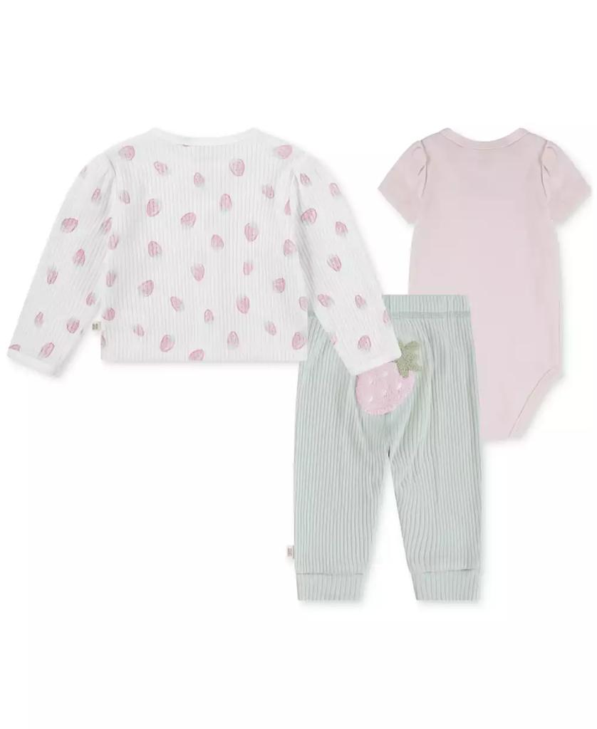 Huggies Baby Girls Turn Me Around Cotton Jacket, Bodysuit & Pants, 3-Piece Set