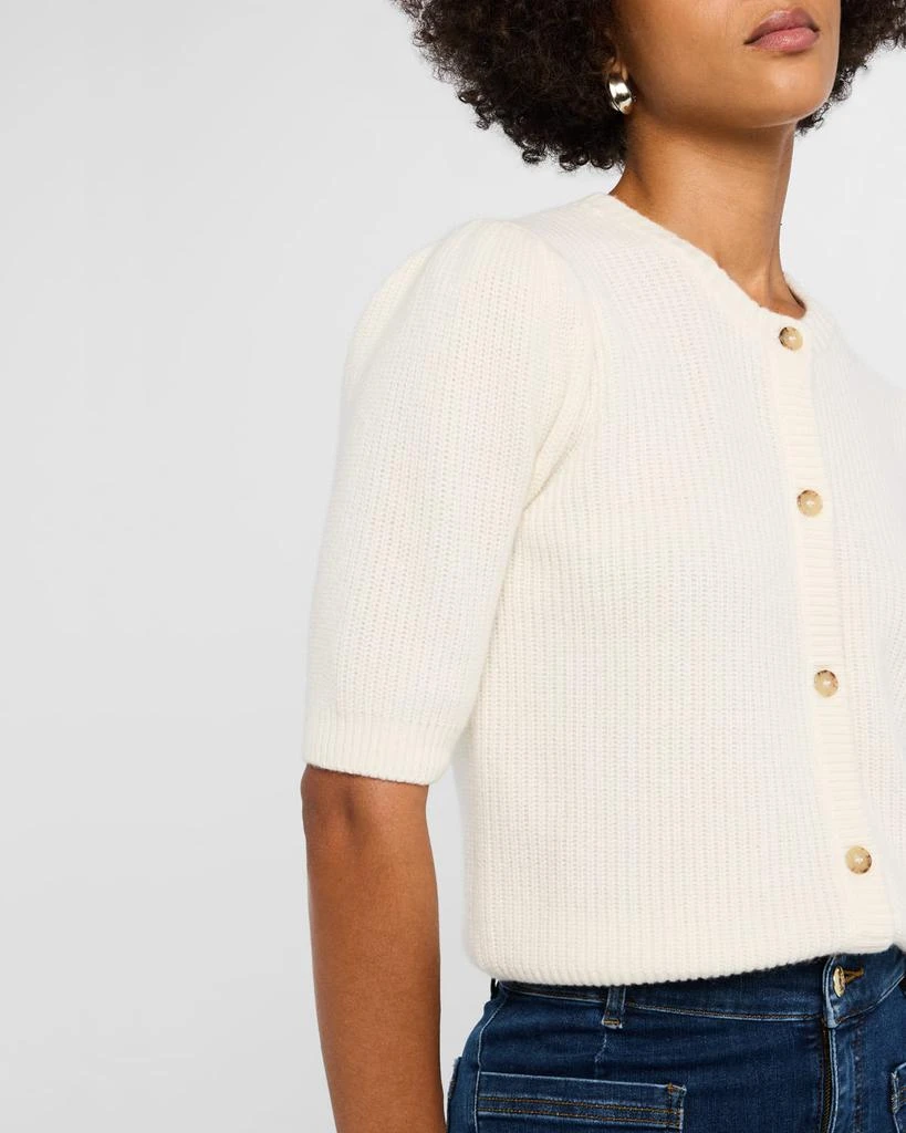 FRAME Shrunken Short-Sleeve Cardigan 5