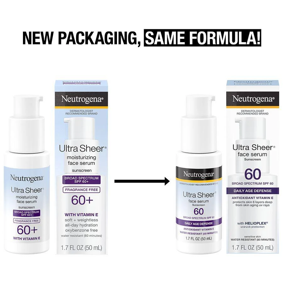 Neutrogena Ultra Sheer Moisturizing Serum, Vitamin E, SPF 60 2