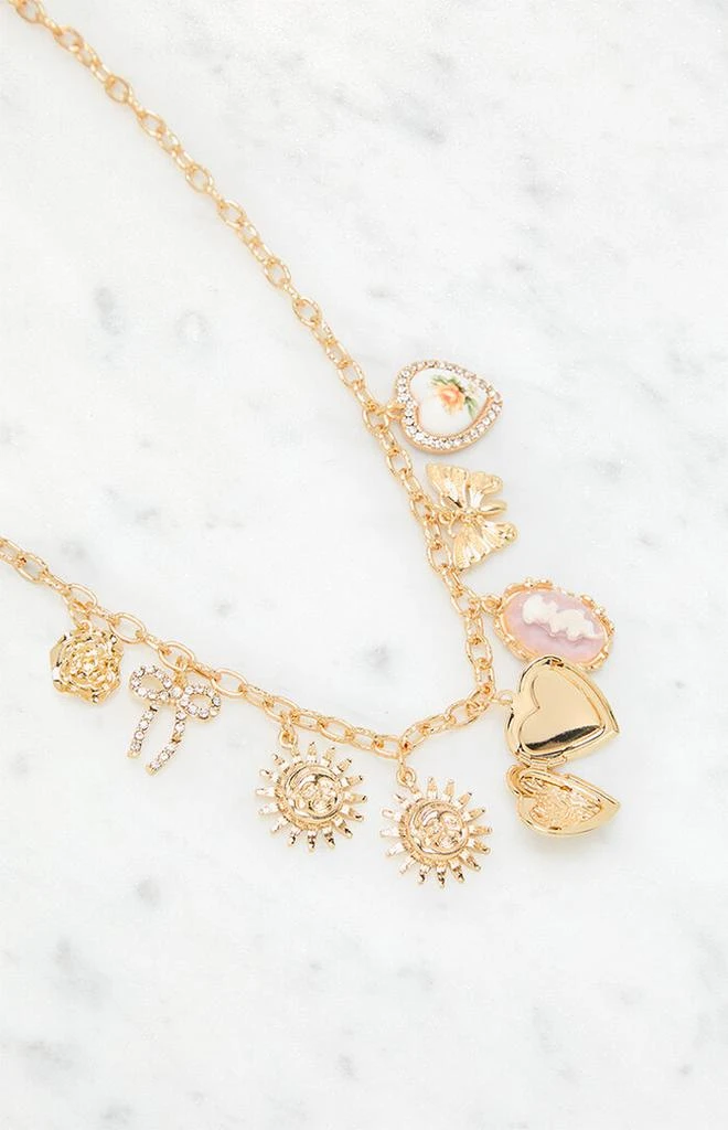 LA Hearts Holly Layered Charm Necklace 4