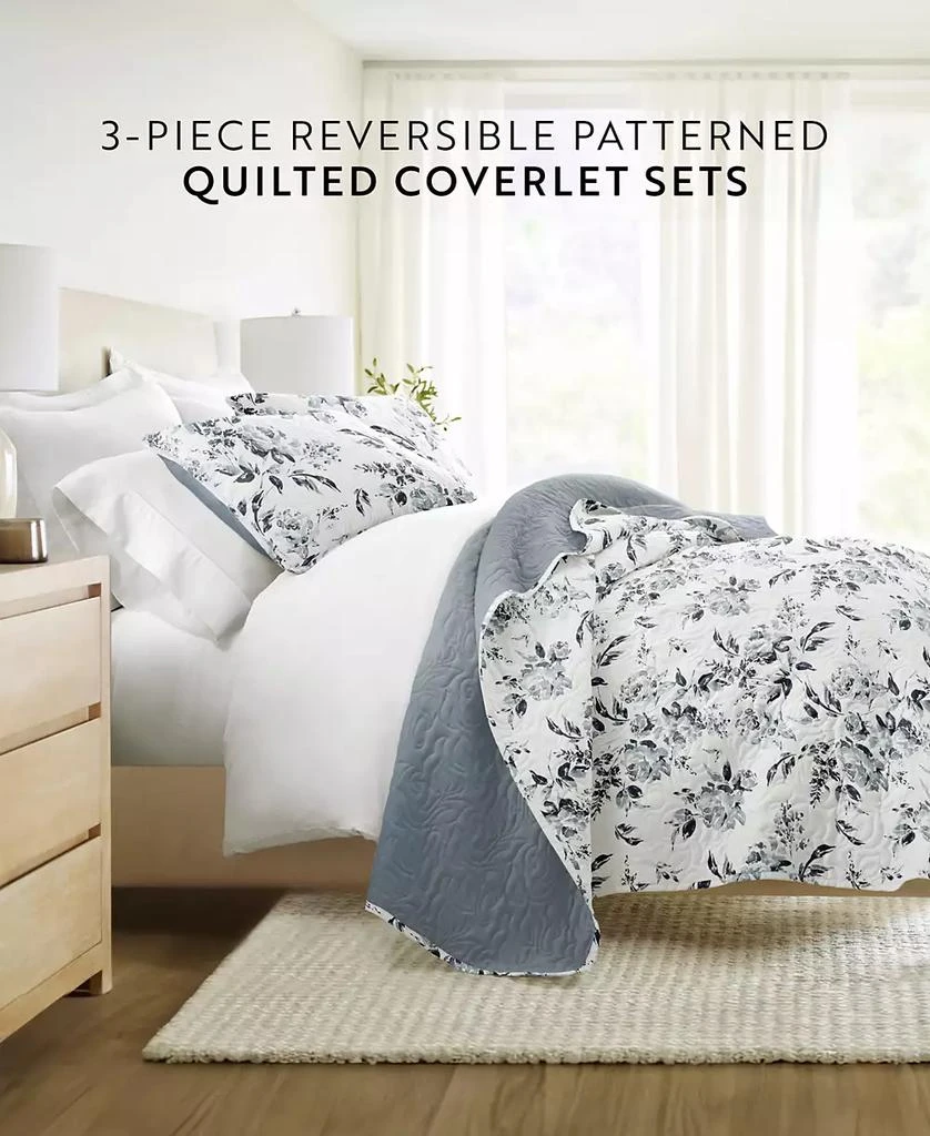 IENJOY HOME Rose Garden Reversible 3-Pc. Quilt Set 2
