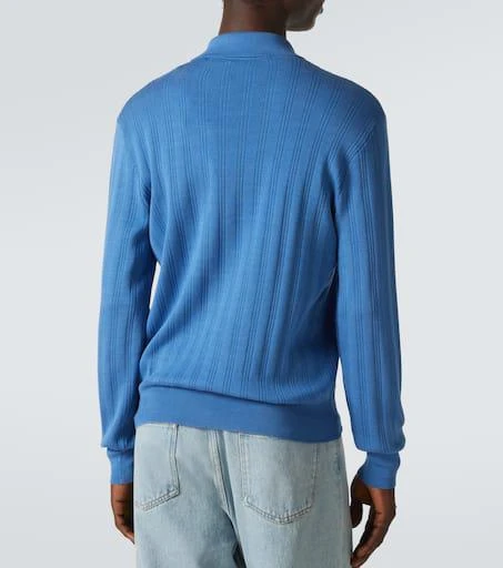 Valentino Ribbed-knit cotton polo sweater 4