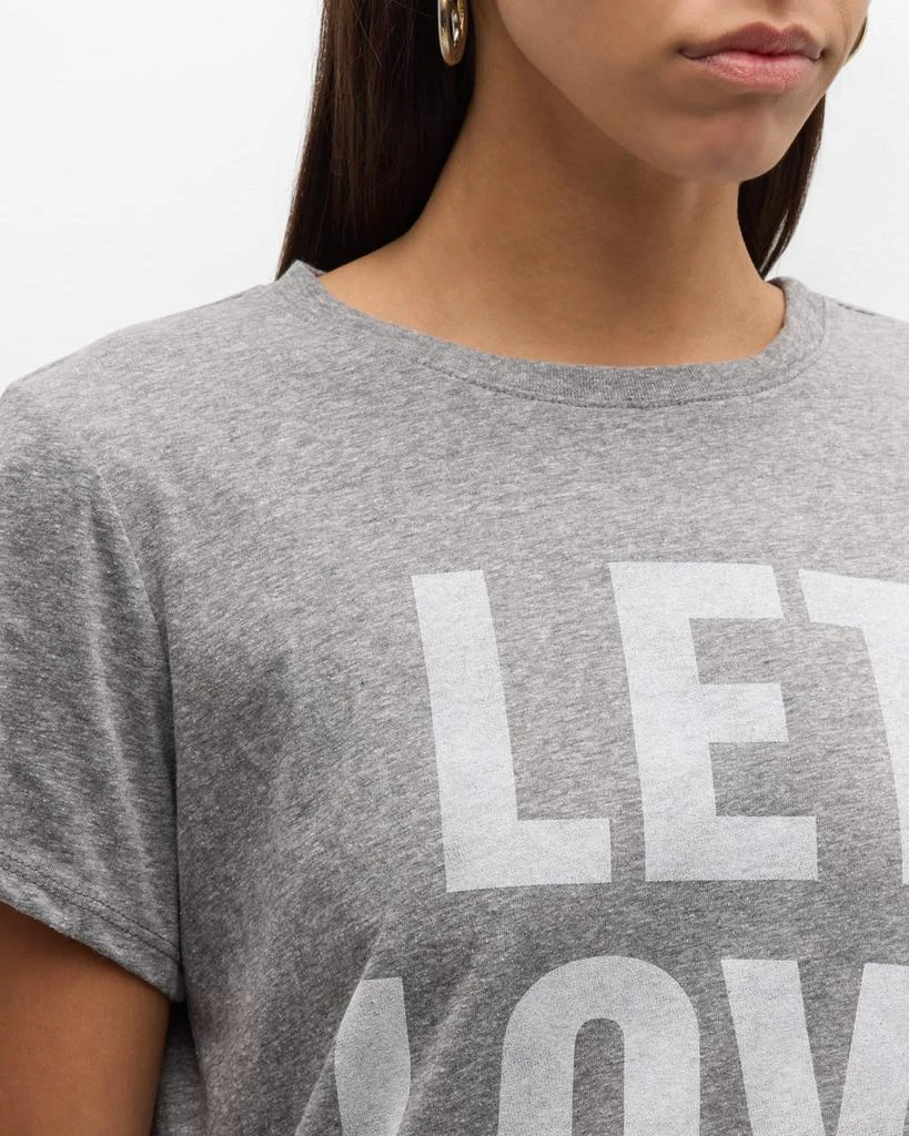 Cinq a Sept Let Love In Short-Sleeve Slogan T-Shirt 5