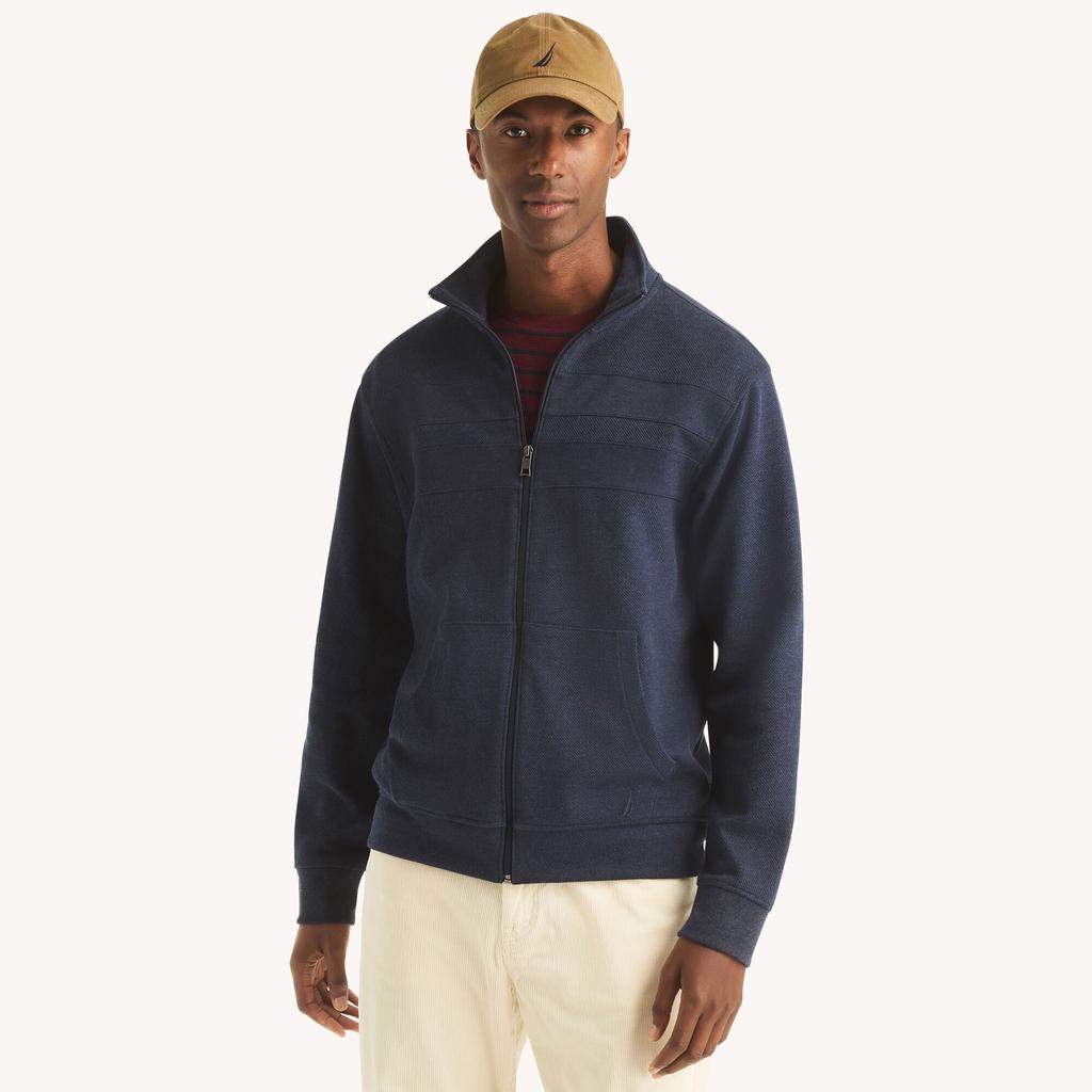 Nautica Mens Full-Zip Mock-Neck Sweatshirt