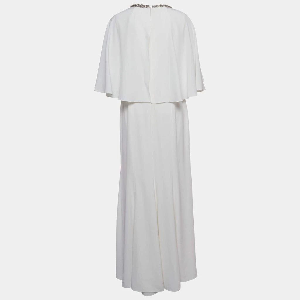 Jenny Packham Jenny Packham White Satin Crystal Embellished Neck Wedding Gown L 2