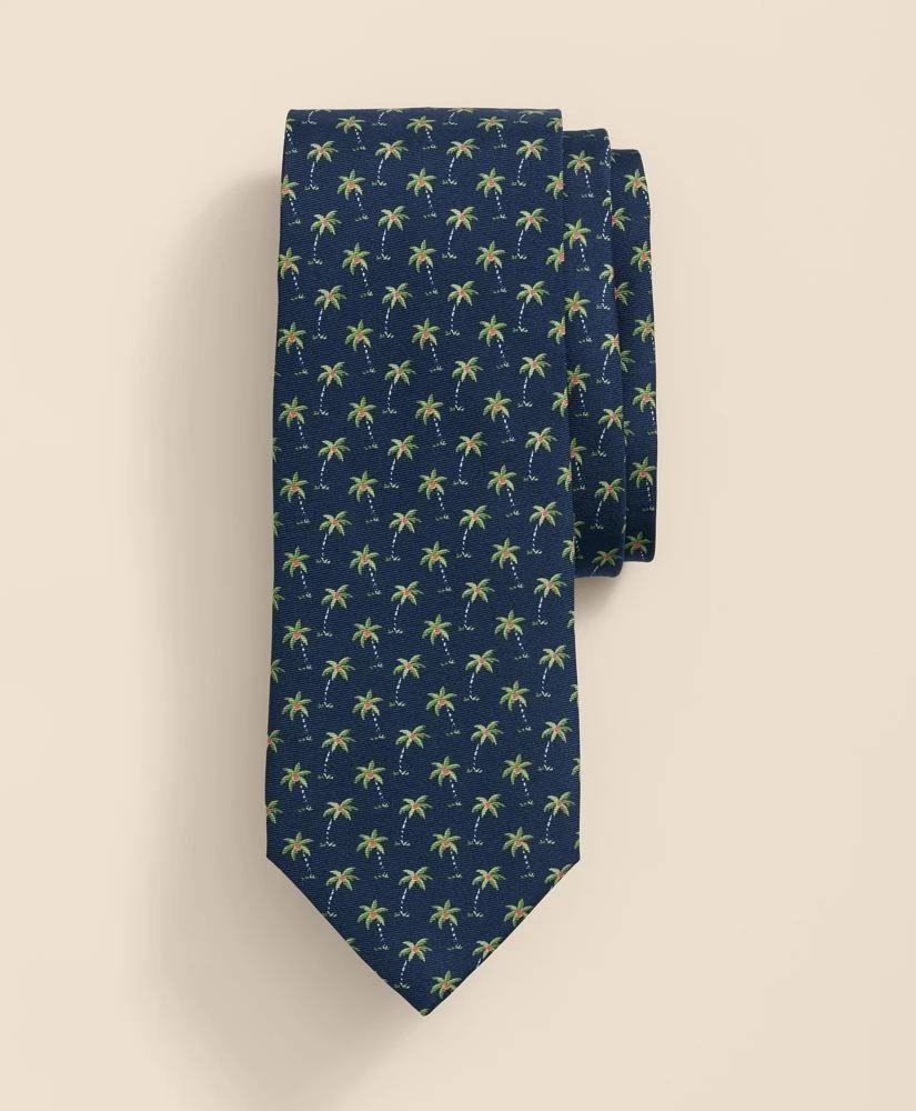 Brooks Brothers Silk Palm Tree Motif Tie 1