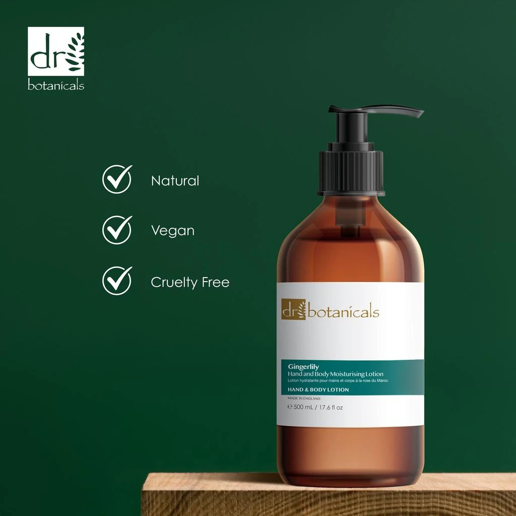 Dr. Botanicals Gingerlily Hand & Body Moisturizing Lotion 500ml Twin Value Savings Pack 4