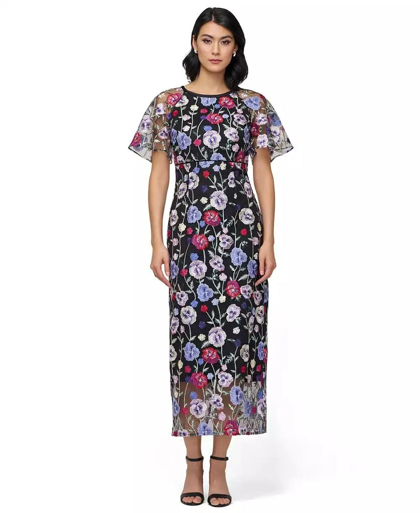 JS Collections Women's Embellished Short-Sleeve Midi Dress 1