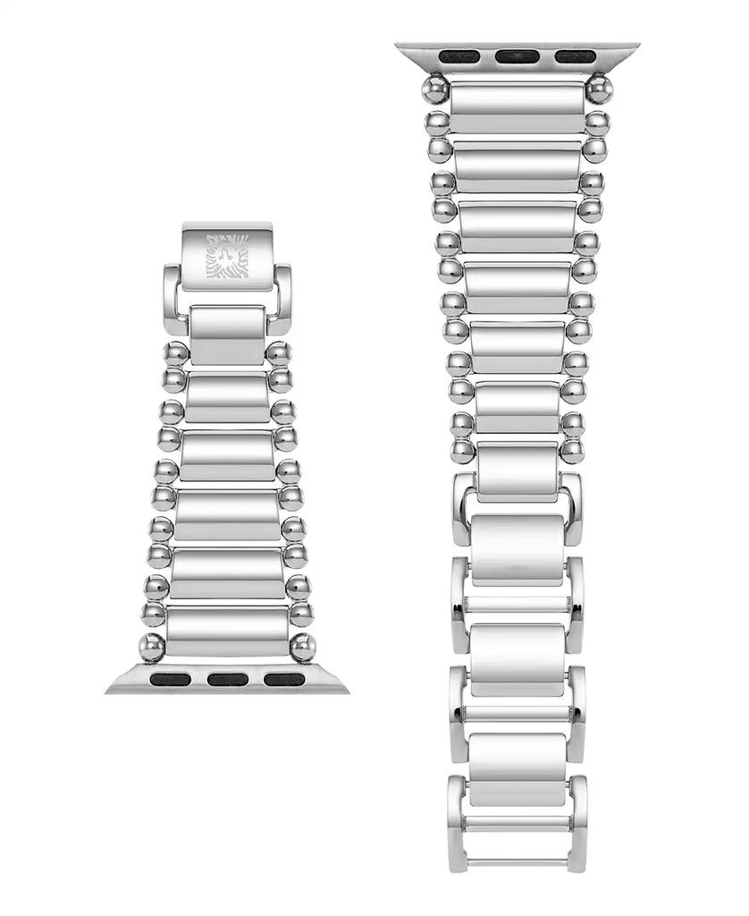 Anne Klein Women's Silver-Tone Tapered Link Band designed for Apple Watch® 42mm (Series 1-3 only) & 44/45/46/49mm (Ultra & Ultra 2)