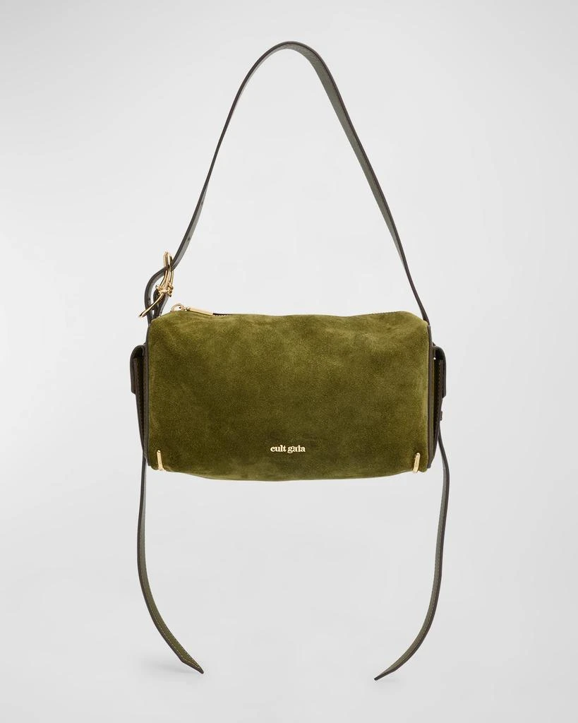 Cult Gaia Natasha Zip Suede & Leather Shoulder Bag 1
