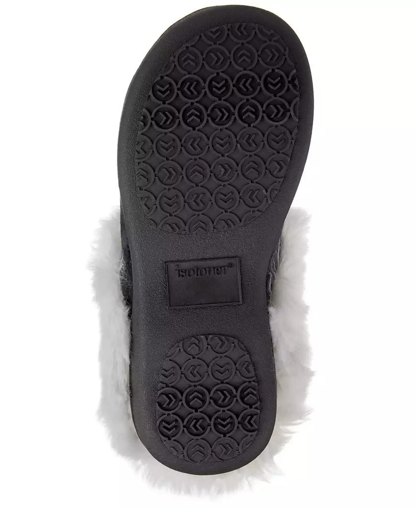 Isotoner Signature Women
s Velour Valerie Comfort Hoodback Slippers 7