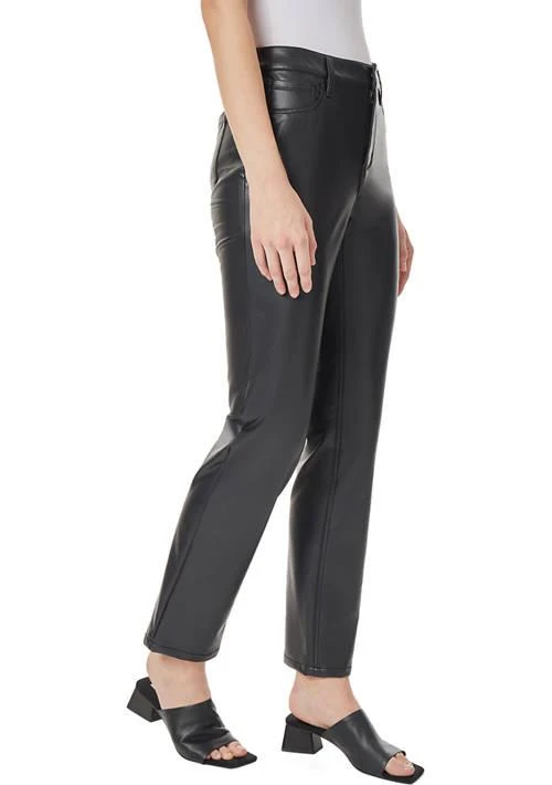 JONES NEW YORK New York Womens Faux Leather Lexington Straight Leg Pants 3