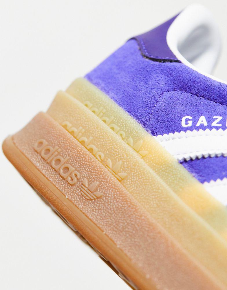 adidas Originals adidas Originals Gazelle Bold platform trainers in purple and white