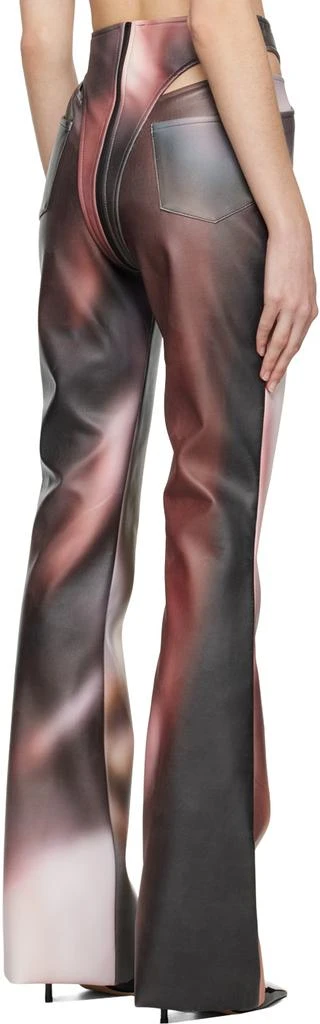 Puppets and Puppets Multicolour Cutout Faux-Leather Trousers 3