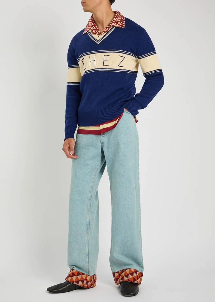 Valentino Logo-embroidered knit jumper 4