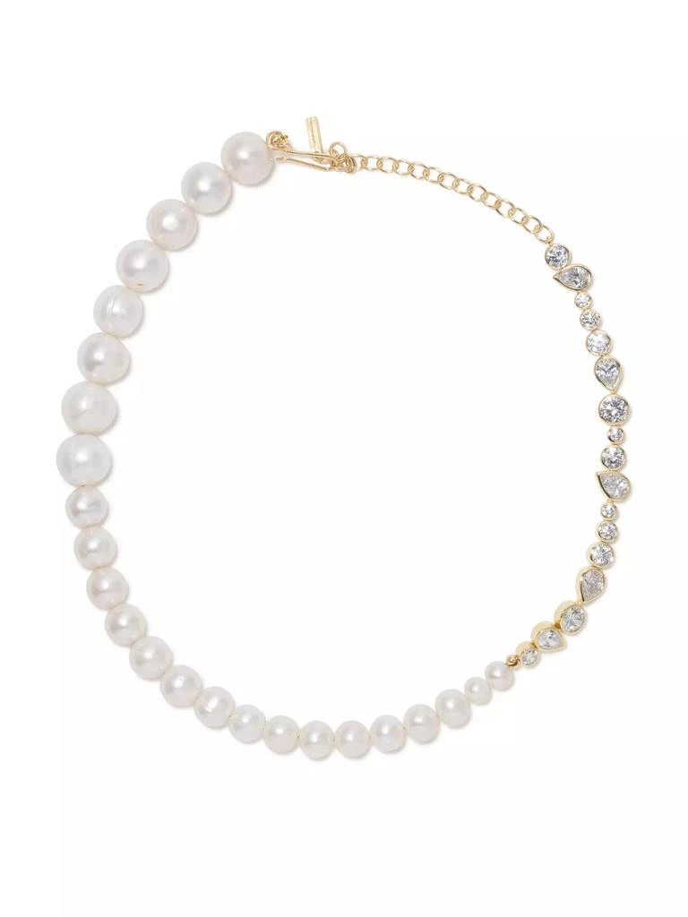 Completedworks The Temporal Anomaly 18K Gold-Plated, Freshwater Pearl &amp; Cubic Zirconia Necklace 1
