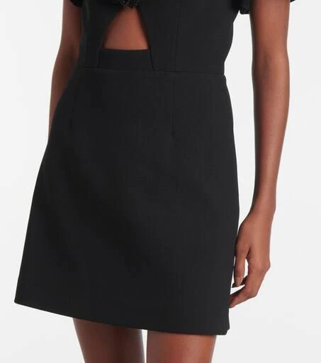 REBECCA VALLANCE Aubree floral-appliqué crêpe minidress 5