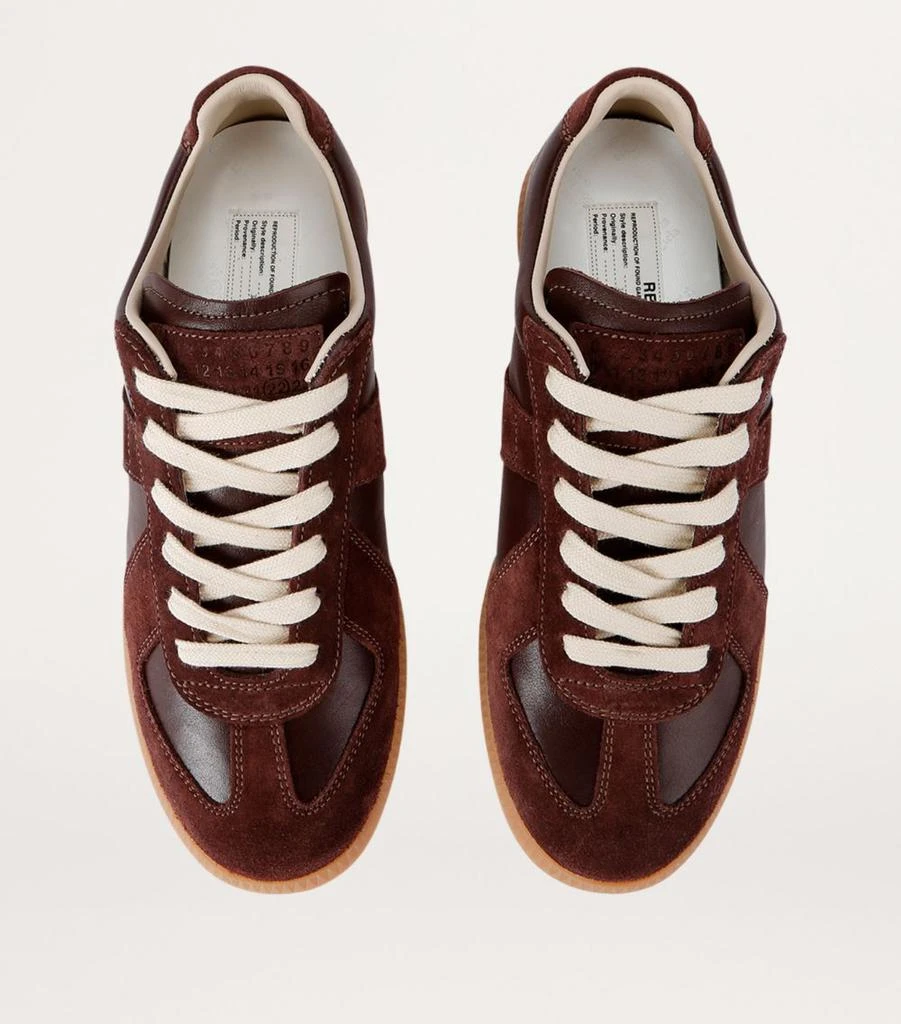 MAISON MARGIELA Leather-Suede Replica Sneakers 4