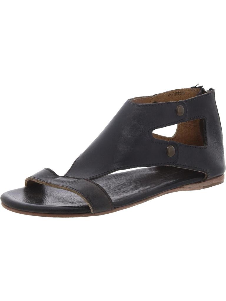 Bed Stu Soto Womens Leather Studded T-Strap Sandals