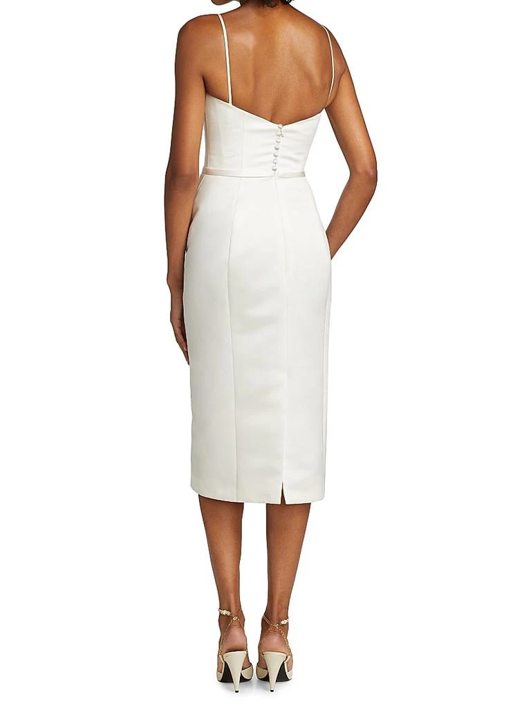 Amsale Duchess Satin Sheath Dress 5