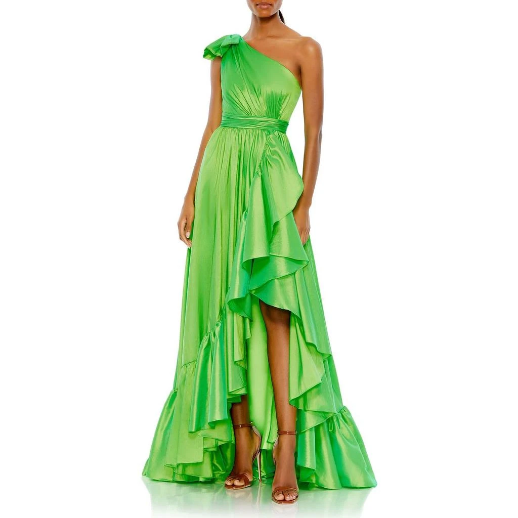 Mac Duggal Womens Shantung One Shoulder Evening Dress 1