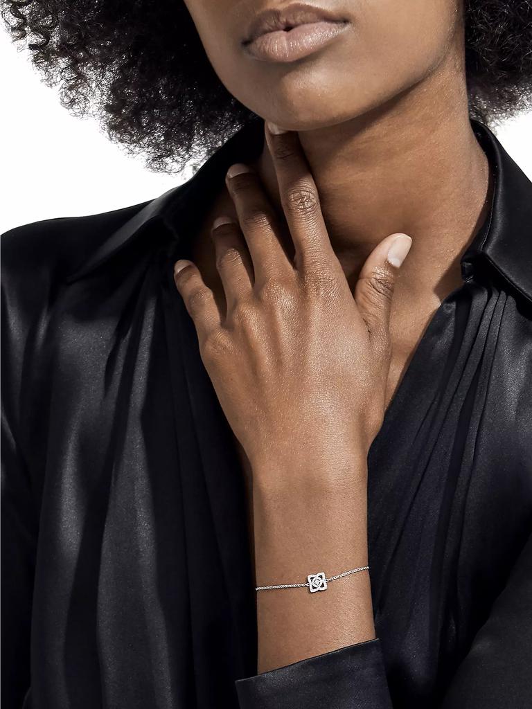 De Beers Enchanted Lotus Diamond & 18K White Gold Chain Bracelet