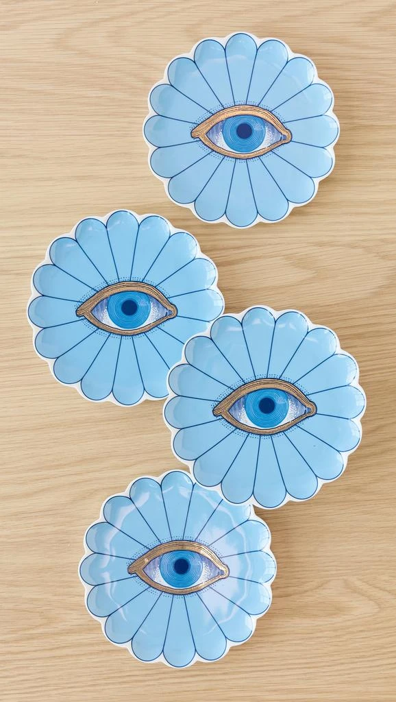 Jonathan Adler Fleur Canape Plate Set 4
