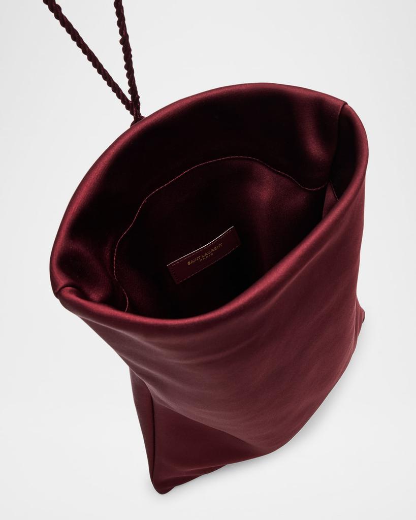 Yves Saint Laurent YSL Evening Pouch in Satin with Cord Strap