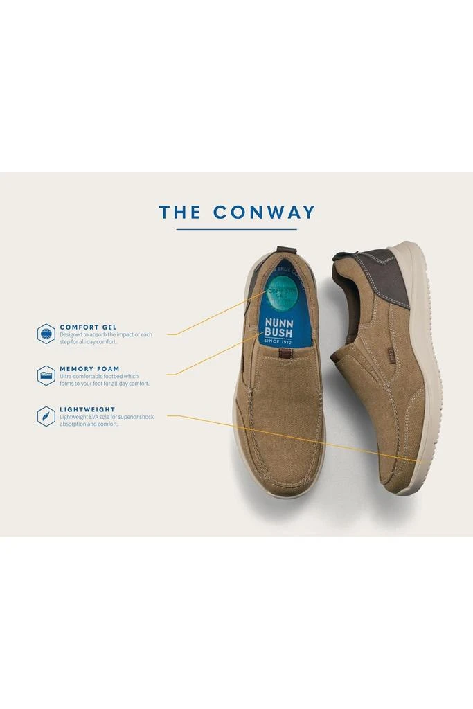 Nunn Bush Conway Moc Toe Slip-On Sneaker - Wide Width Available 8
