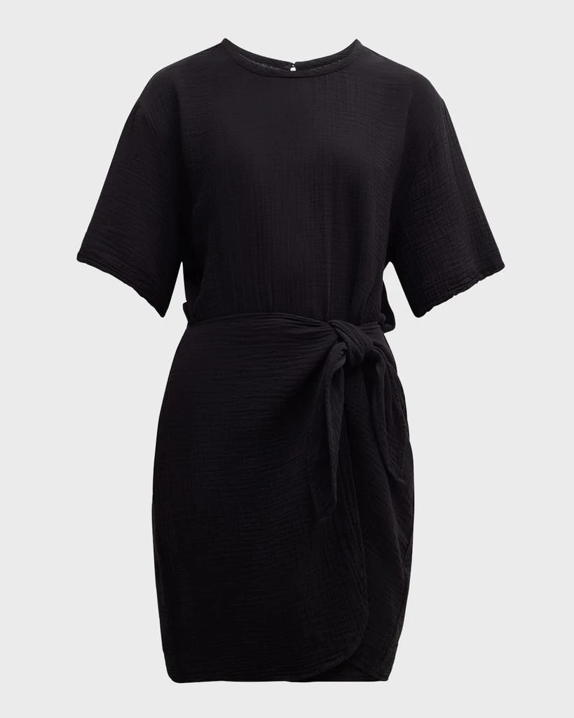 XIRENA Emme Cotton Gauze Mini Wrap Dress 1