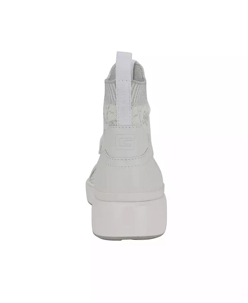 GUESS Women's Mannen Knit Hi-Top Lace-Up Fashion Sneakers 3