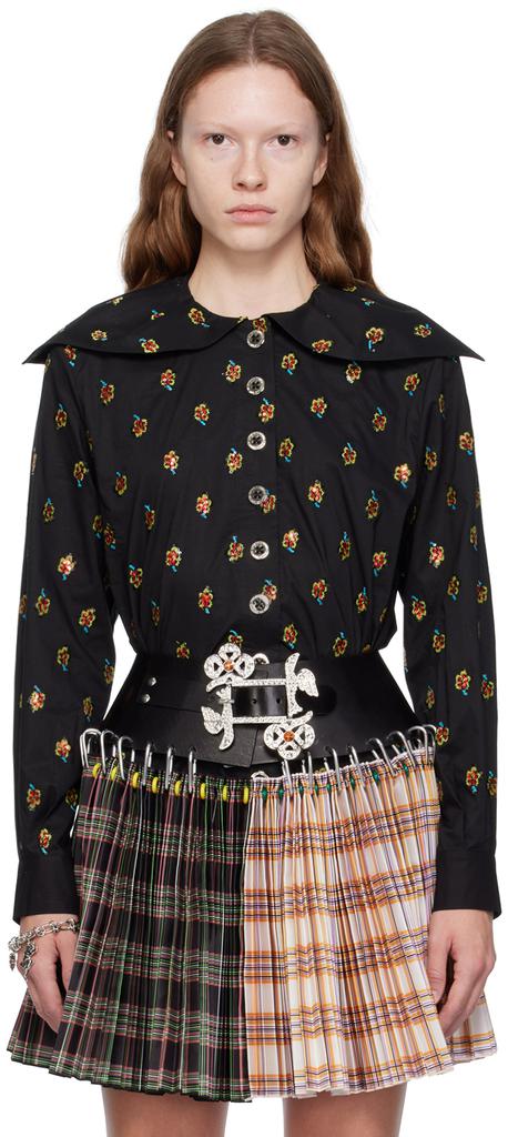 CHOPOVA LOWENA Black Corinthian Shirt