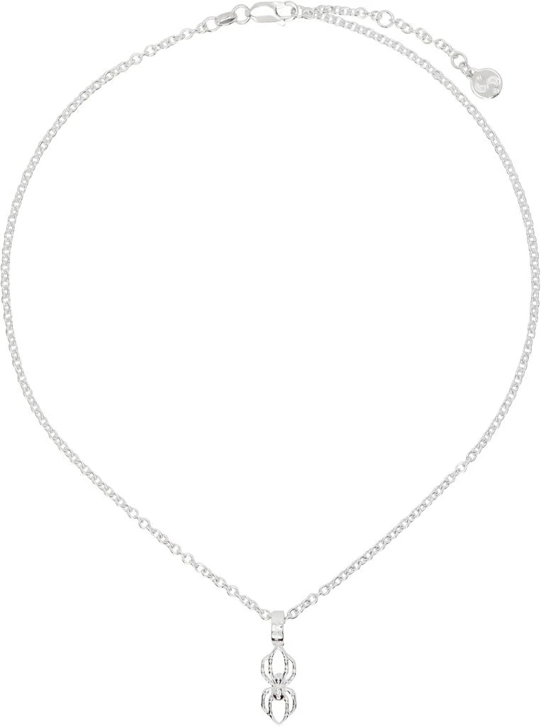 Stolen Girlfriends Club Silver Micro Spider Necklace 1