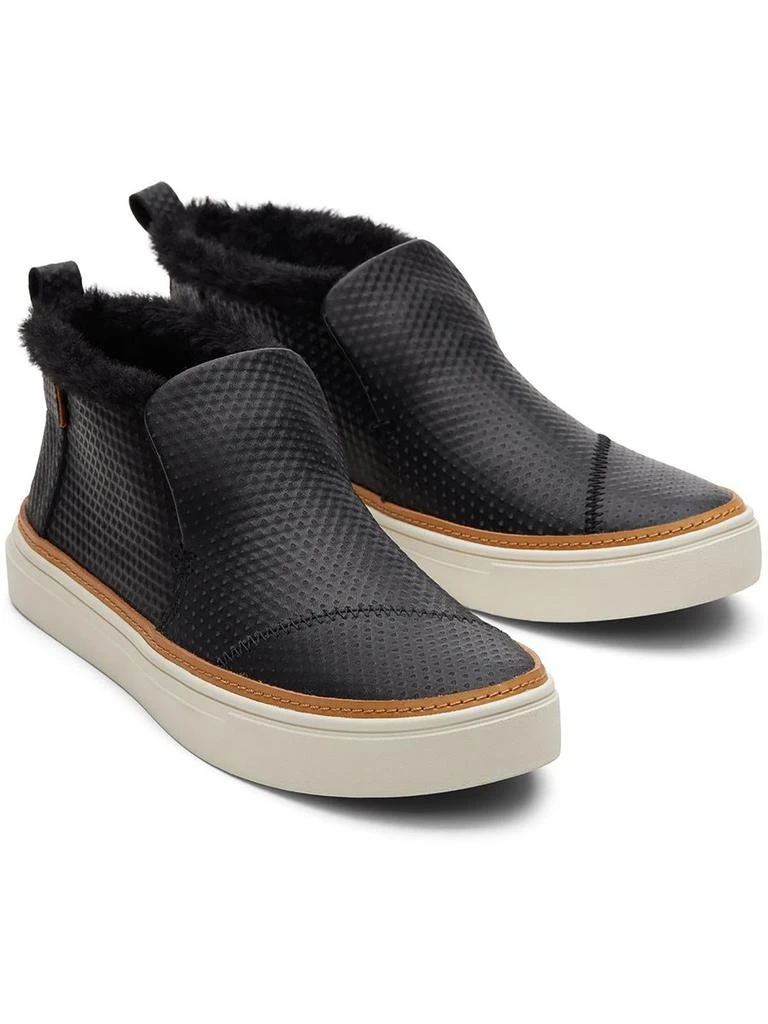 TOMS Paxton Womens Leather Slip On High-Top Sneakers 1