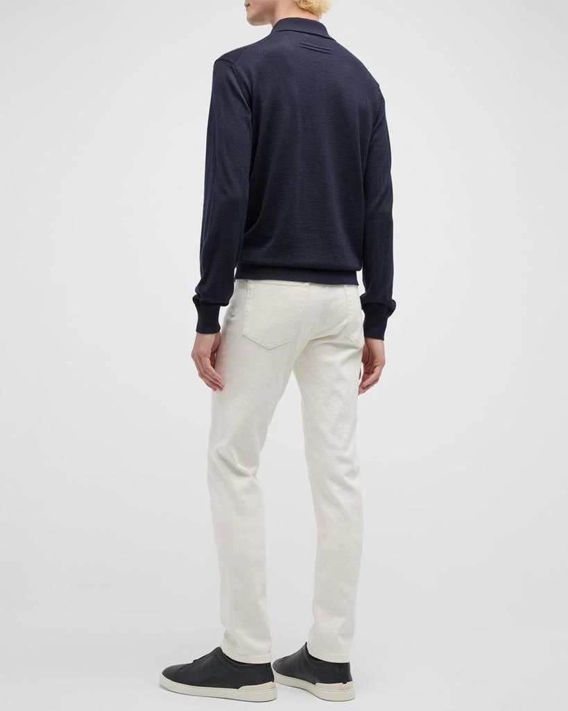 Zegna Men's 5-Pocket Solid Denim Jeans 4