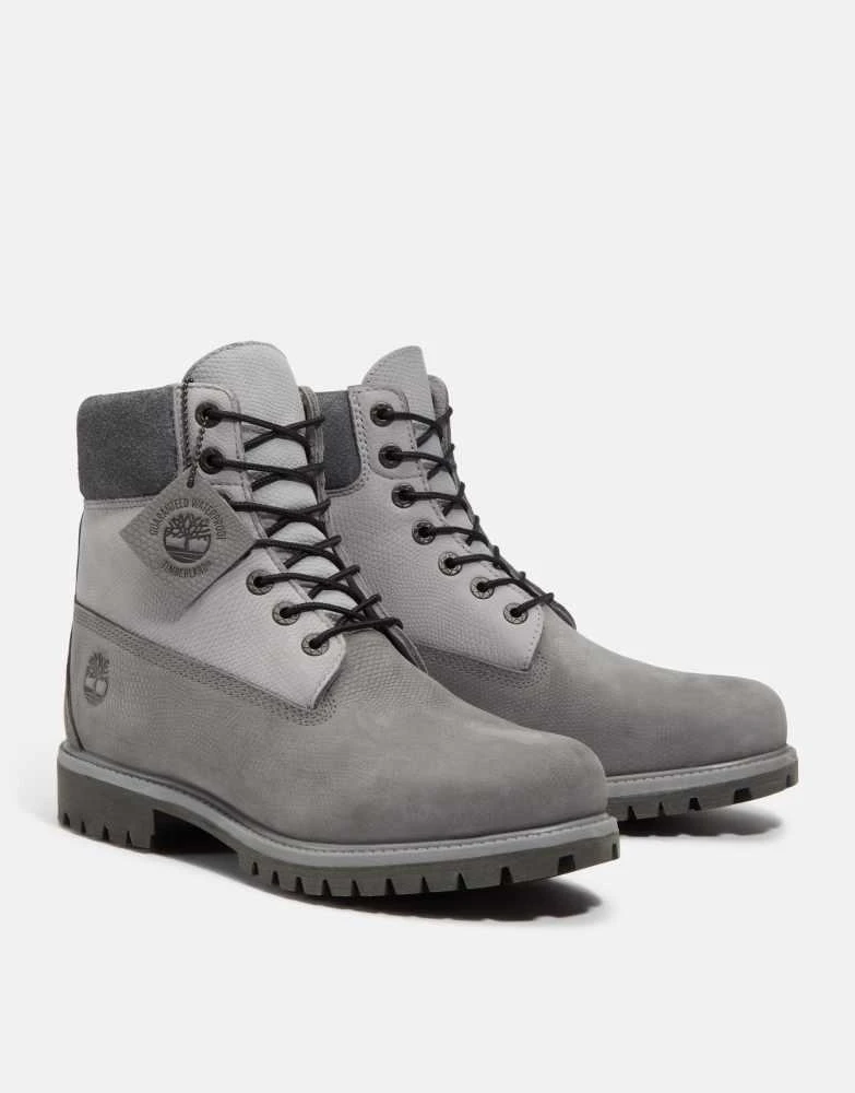 Timberland Timberland 6 inch lace-up waterproof boot in medium grey nubuck 2