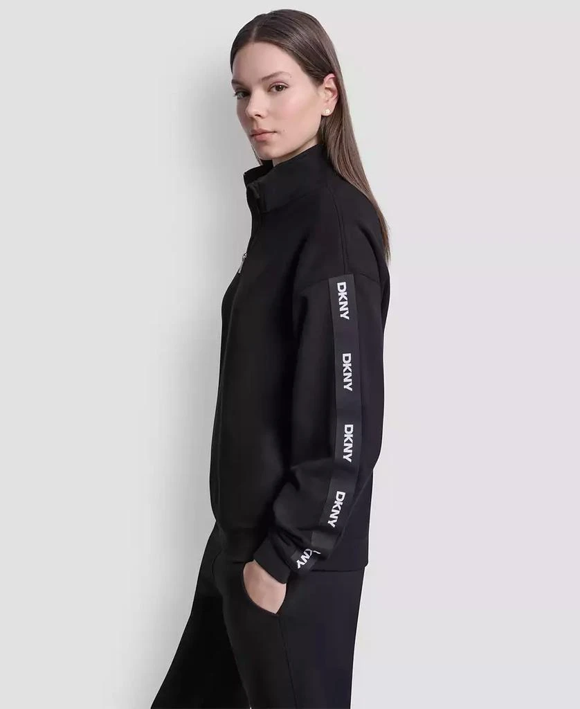DKNY Sport Women
s Classic Logo Elastic Oversized Quarter-Zip Top 3