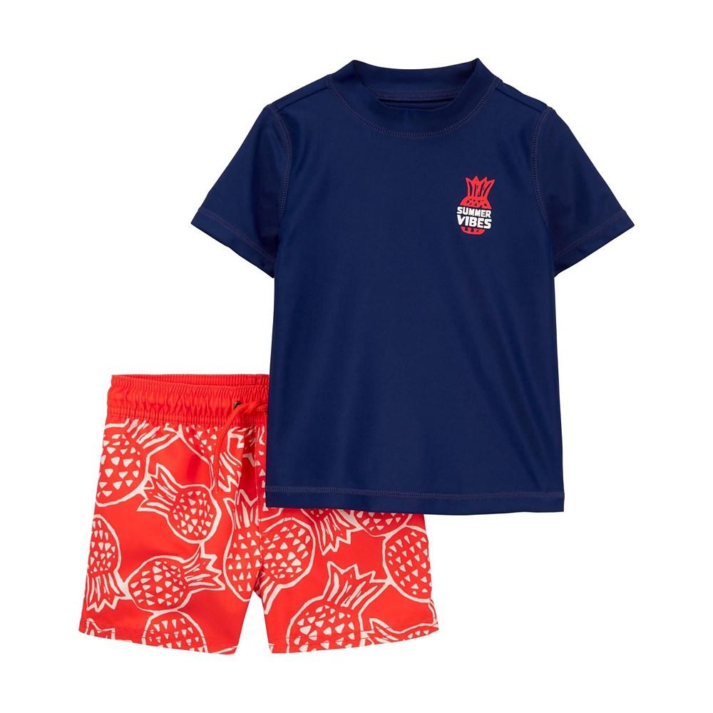 Carter's Baby Boys Two-Piece Pineapple Rashguard Swim Set
