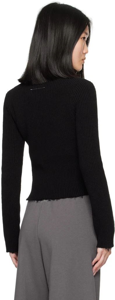 MM6 Black Ribbed Sweater 3