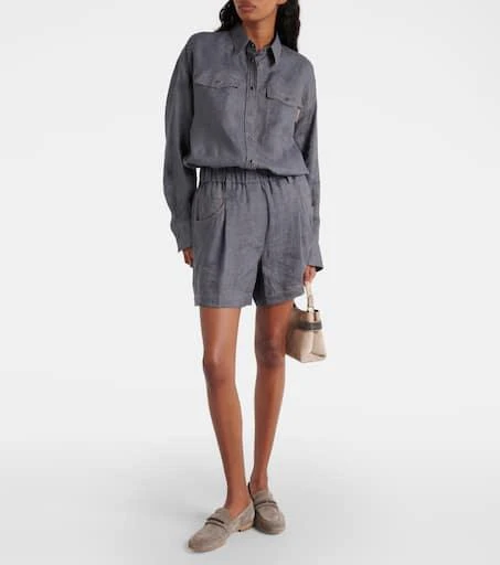 Brunello Cucinelli Oversized linen shirt 2
