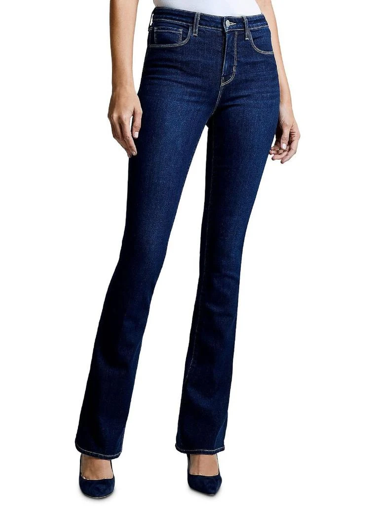 L'Agence Womens High Rise Pocket Wide Leg Jeans 1