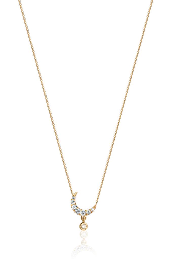 Gabi Rielle Mini Moon CZ Pendant Necklace