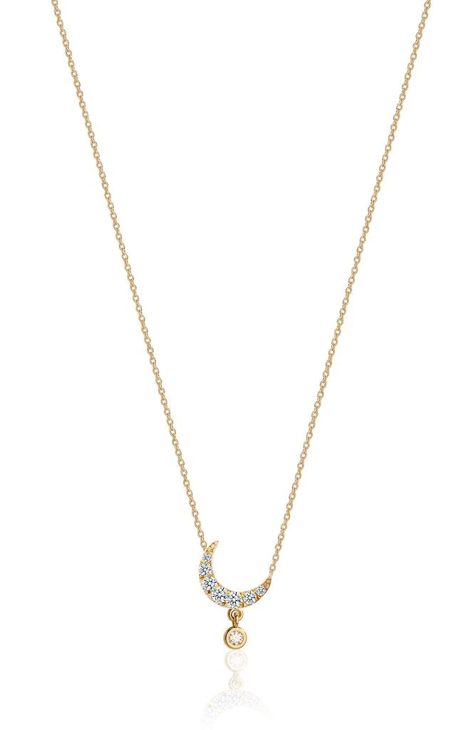 GABI RIELLE Mini Moon CZ Pendant Necklace 1