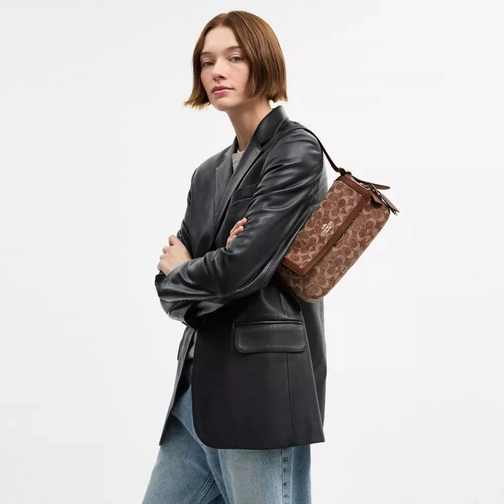 Coach Etta Small Flap Shoulder Bag In Signature Chenille 3