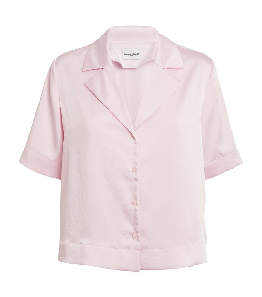 Claudie Pierlot Satin Bowling Shirt