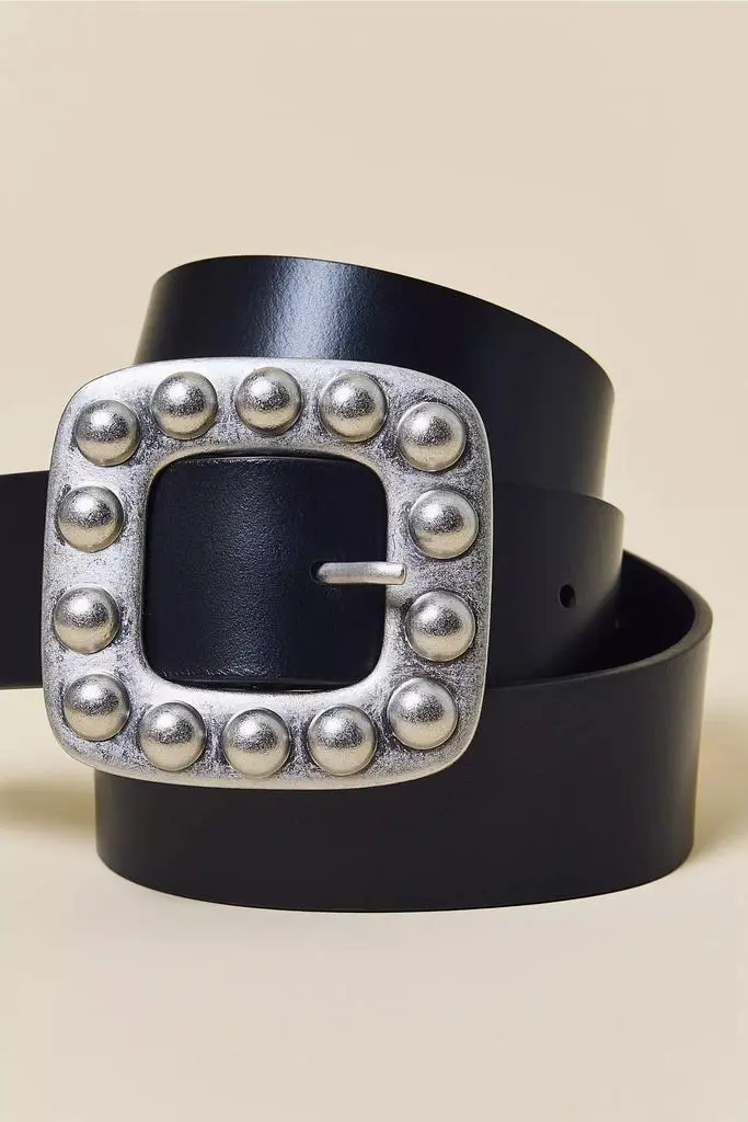 Urban Outfitters Paloma Studded Buckle Leather Belt