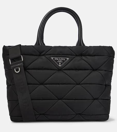 【PRADA】QUILTED NYLON TOTEBAG Prada - Black Quilted & Padded Nylon Tote | Mitchell Stores