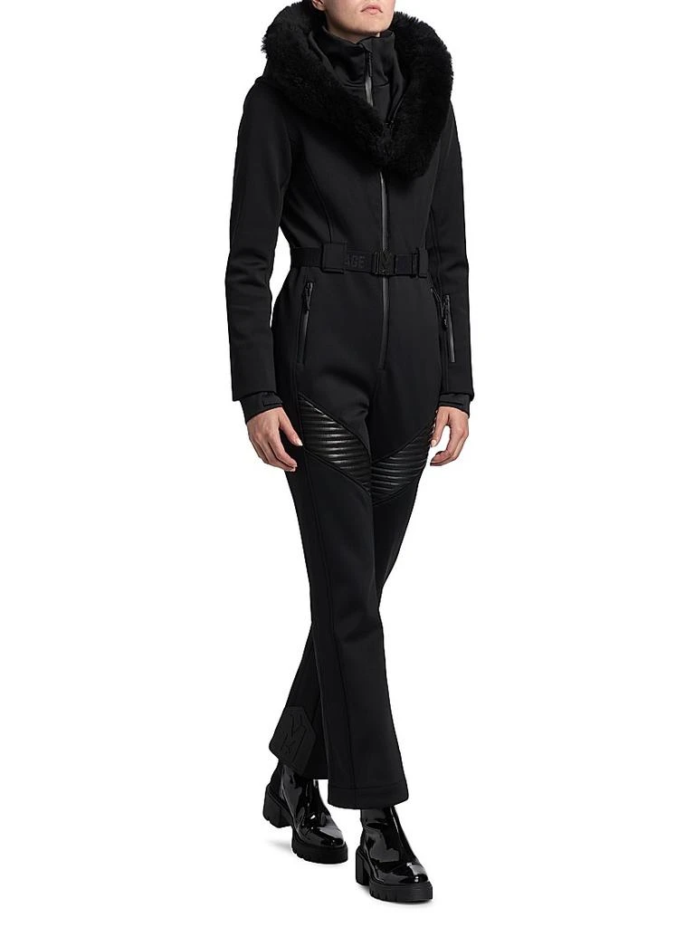 Mackage Elle Shearling Trim Ski Suit 4