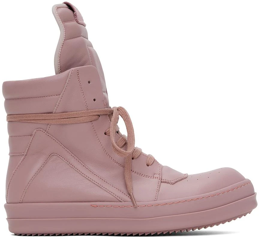 Rick Owens Pink Geobasket Sneakers 1