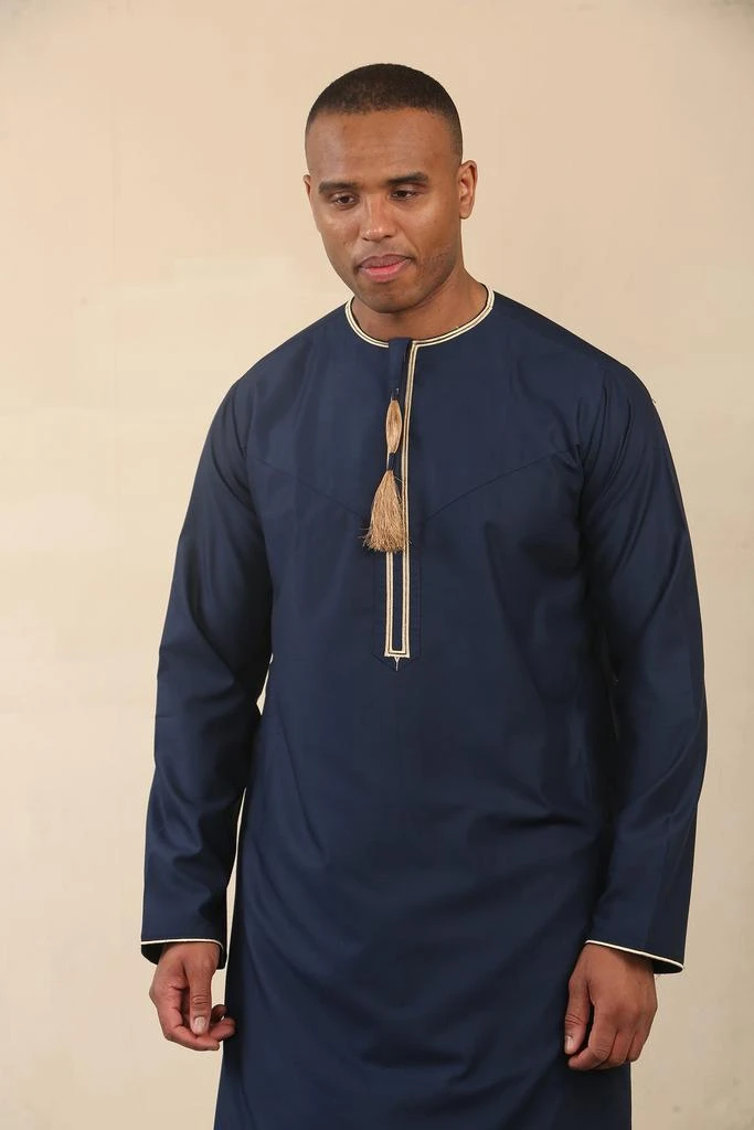 Arabic Thobes Men
s Omani Eid Blue Thobe  Saudi Emirati Jubba Robe 2